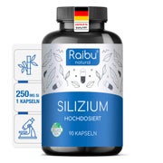 Silizium Kapseln, 500 mg Silica pro Kapsel, Hochdosiert - RAIBU 90 St