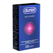 Intense – 10 Kondome mit Rippen, Noppen und Wärme-Effekt (10 Kondome) 10 St