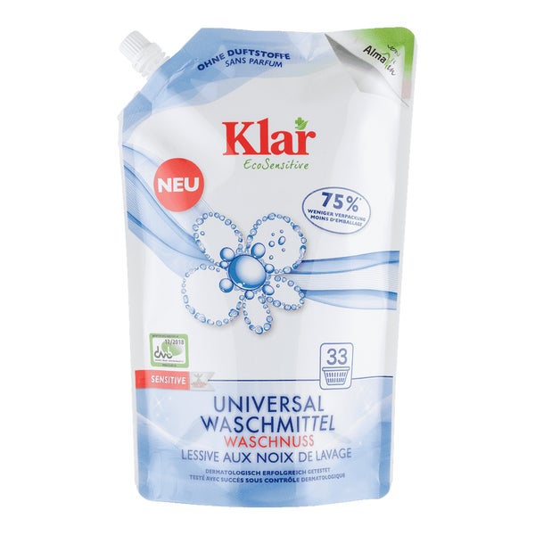 AlmaWin - KLAR Universal Waschmittel Waschnuss 1,5 l