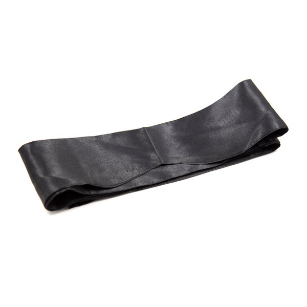 Long Satin Blindfold (stereo nose part) in Schwarz 1 St
