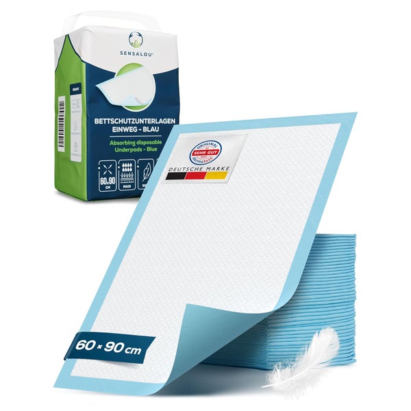 Sensalou Bettunterlage Einweg 60x90 Blau 25 St