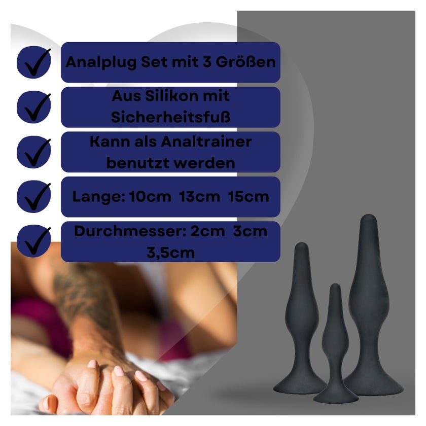 anal plug wie lange Lovelyness - Analplug Set aus Silikon im Set - Analtrainer günstig kaufen