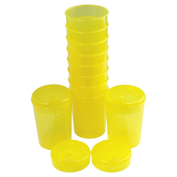 Medi-Inn Schnabelbecher Set 10 Unterteile + 20 Deckel 250 ml gelb 1 St