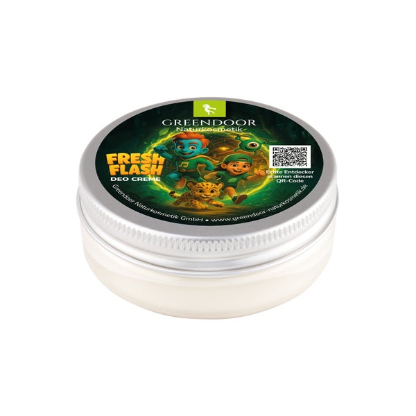 GREENDOOR Sonderedition: Kinder Deo Creme Fresh Flash – aluminiumfreies Naturkosmetik Deo für Mädchen & Jungen 50 ml