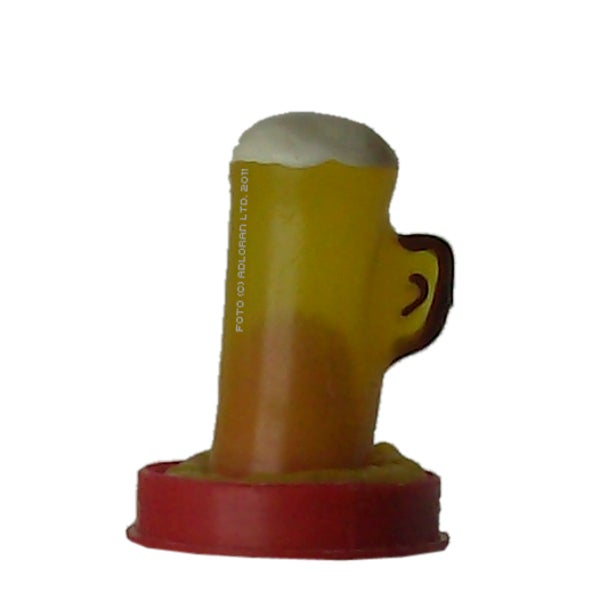 Scherzkondom mit Figur «Bier» 1 Stück, handbemalt (1 Stück) 1 St