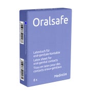 «Oral Safe Erdbeer», 8 Latextücher, hauchdünn, Erdbeerduft (8 Tücher) 8 St