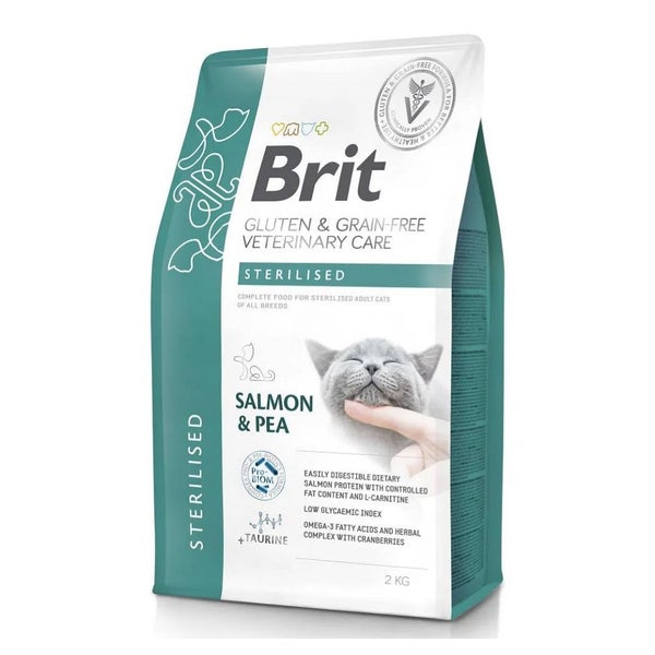 BRIT Grain Free Veterinary Care Cat Sterilised Salmon Pea 2 kg