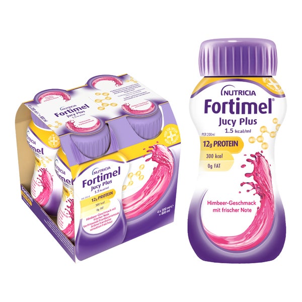 Fortimel Jucy Plus Himbeere Frische Note 4X200 ml