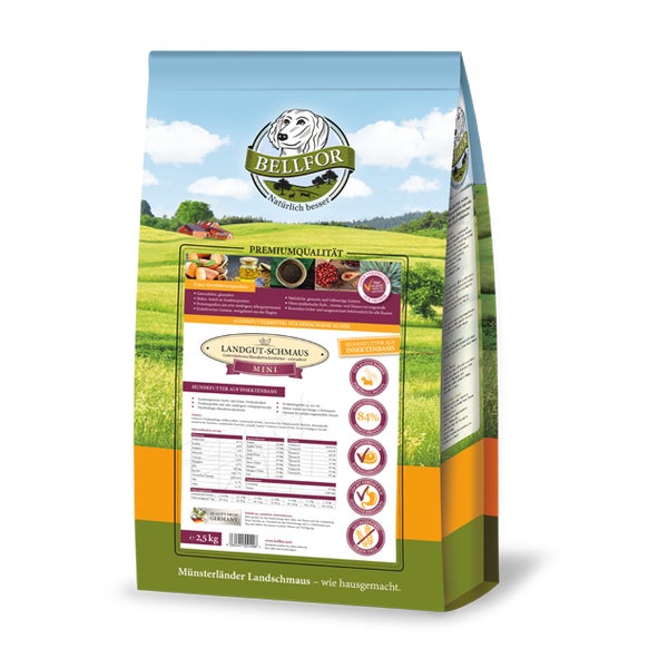 Bellfor Landgut-Schmaus Mini mit Insektenprotein 2,5 kg 2500 g
