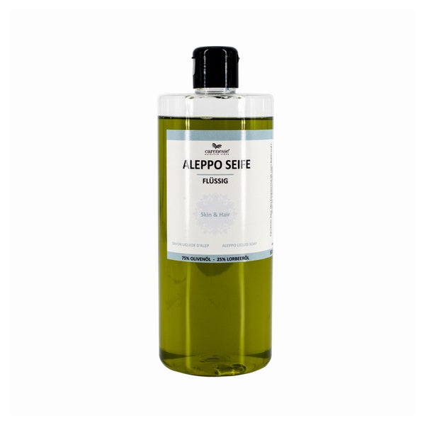 Flüssigseife Aleppo mit Olivenöl & Lorbeeröl Handseife Duschgel Naturseife flüssig 500ml