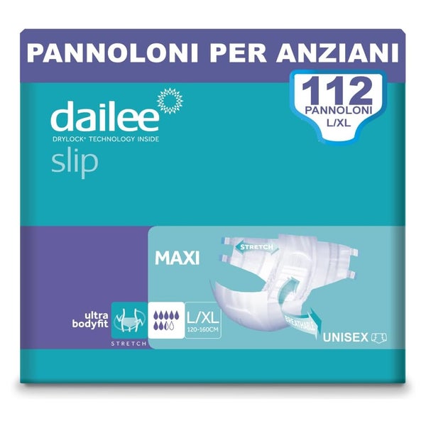 Dailee Inkontinenz Slip Maxi L-XL, Windeln für Erwachsene 112 St