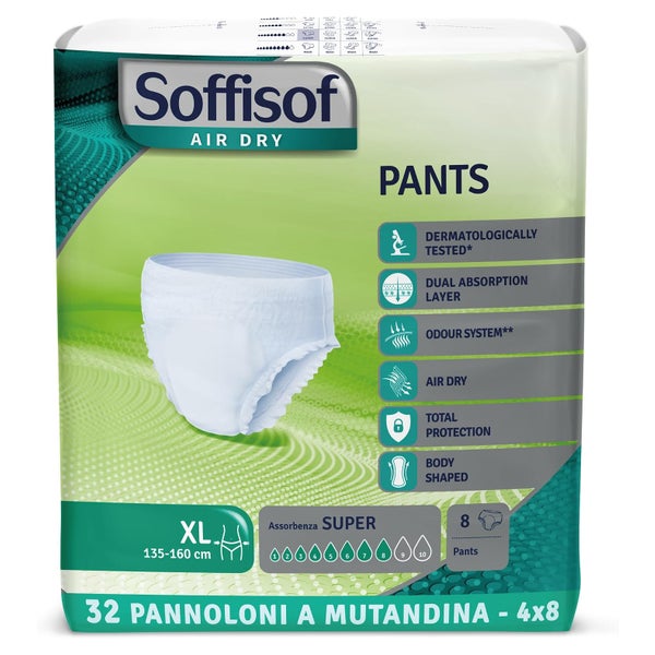 Soffisof Inkontinenz Pants Super XL, Windelhosen für Erwachsene 32 St