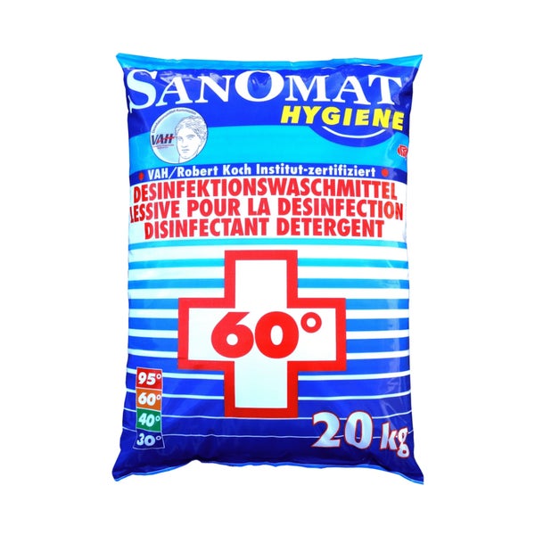 2x Sanomat Hygiene-Vollwaschmittel zur chemo-thermischen Wäschedesinfektion