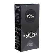 «Black Latex» Comfy Fit - 12 schwarze Kondome, Comfort-Form (12 Kondome) 12 St