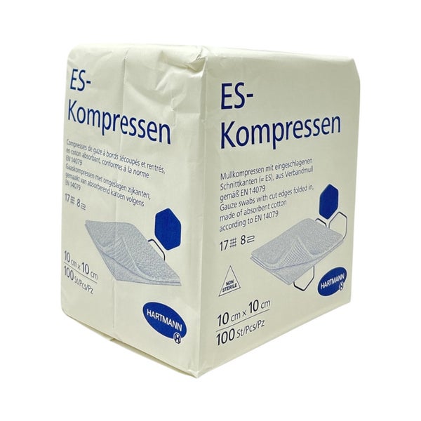 Hartmann ES-Kompressen unsteril 8f 10x10cm  (Inhalt: 100 Stück) 100 St