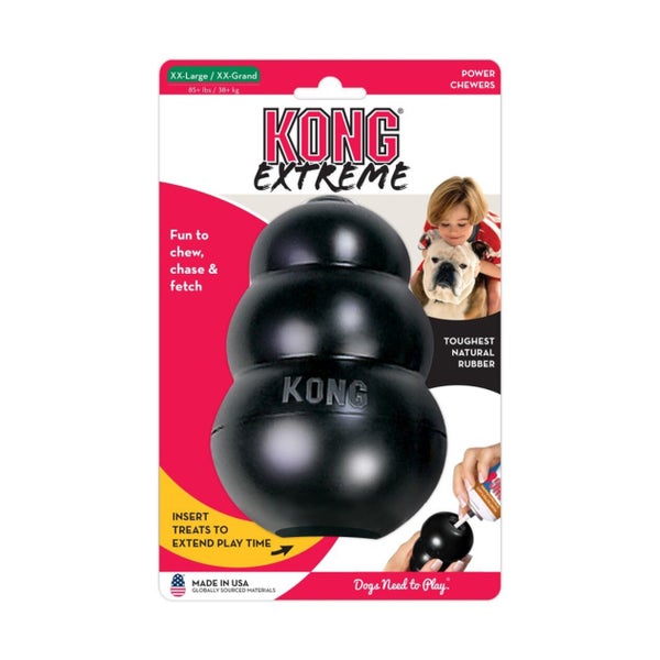 KONG Classic XXL, schwarz - Kauspielzeug aus Naturkautschuk für Hunde 1 St