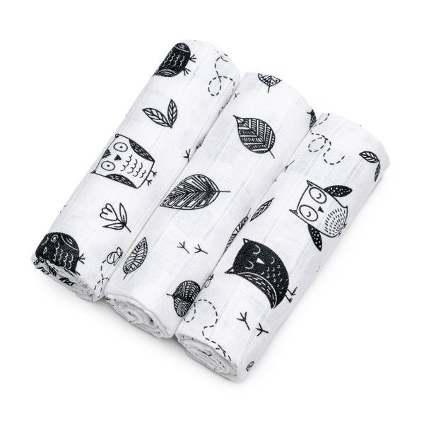 T-TOMI Mullwindeln HIGH QUALITY Owls 3 St