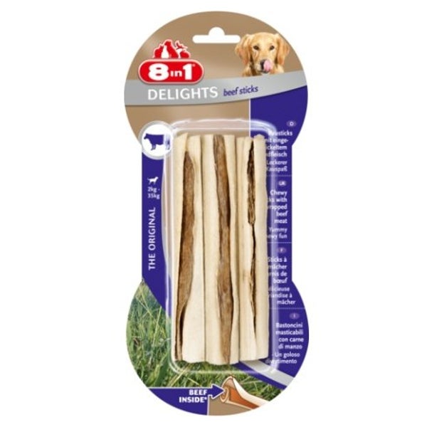 8in1 Beef Delights Kausticks mit Rindfleisch 3 Stück 0,12 kg