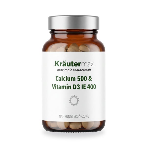 Kräutermax Calcium mit Vitamin D3 400 IE Tabletten 90 St