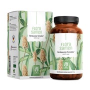 Verdauungs Komplex mit Flohsamenschalen mit Süßholz und Calcium - FLORASAMEN - 600 vegane Kapseln - NATURTREU® 5 x 120 St