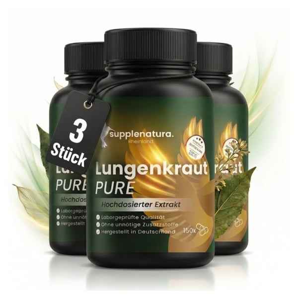 supplenatura® Lungenkraut Kapseln - 400mg hochdosierter Lungenkrautextrakt 600 St