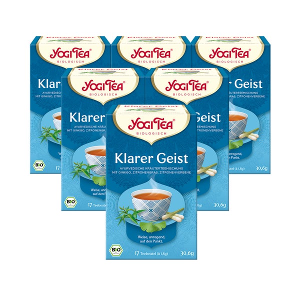 Yogi Tea - Klarer Geist Bio Kräutertee | 6 x 30,6g 6x17 St
