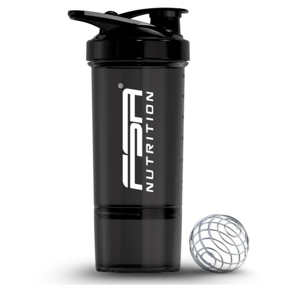 Protein Shaker Pulverfach mit Kugel - Schwarz 1 St