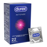 Intense – 22 Kondome mit Rippen, Noppen und Wärme-Effekt (22 Kondome) 22 St