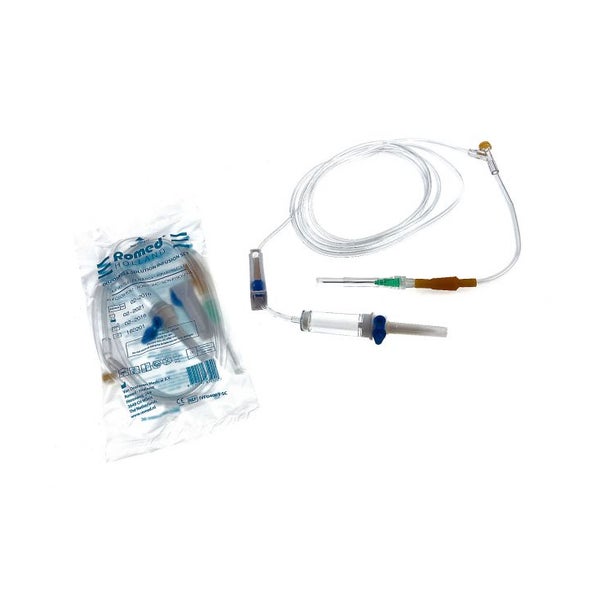 Romed Infusionsbesteck mit Belüftungskanüle steril 0,8 x 40 mm und Y-Teil 25 Stück 25 St