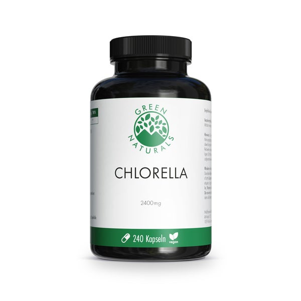 GREEN NATURALS Chlorella Kapseln 2400 mg vegan 240 St