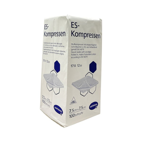 Hartmann ES-Kompressen unsteril 12f 7,5x7,5cm  (Inhalt: 100 Stück) 100 St