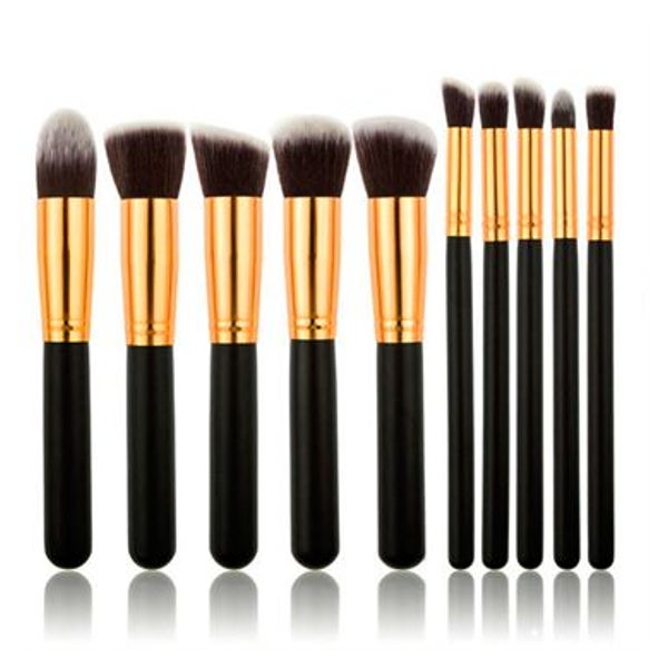 Technique PRO Make-up Pinsel Set Schwarz/Gold (10-teilig)