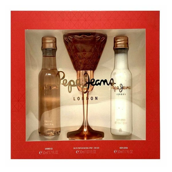Pepe jeans for her eau parfum 30ml + leche corporal 50ml + gel ducha 50ml 0,13 l