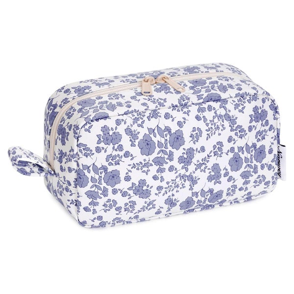 Kulturtasche Damen Kosmetiktasche Zz-kleine Graublaue Blume 1 St