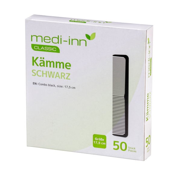 Medi-Inn Kämme, schwarz, Kunststoff, 17,5 cm 50 St