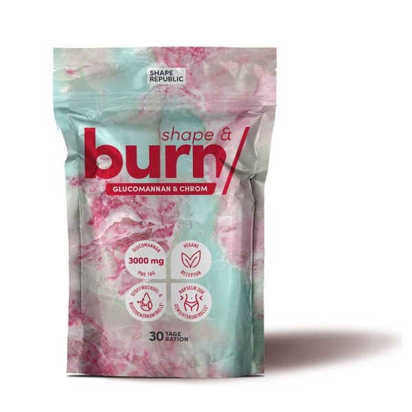 Shape & Burn | Sättigungskapseln mit Glucomannan & Chrom 100 St