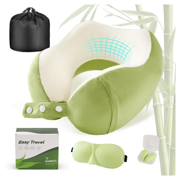 Nackenkissen Memory Foam Reisekissen verstellbar 1 St