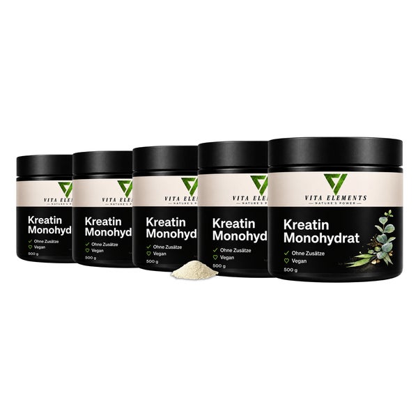 Vita Elements Kreatin Monohydrat Pulver 5 x 500 g