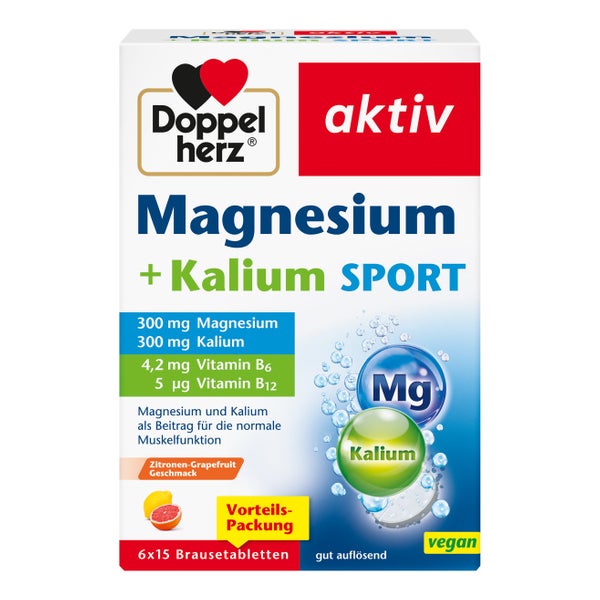 Doppelherz Magnesium + Kalium Sport 6X15 St