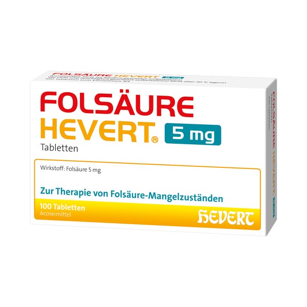 Folsäure Hevert 5 mg Tabletten 100 St