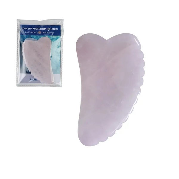 Gua Sha Rosenquarz mit Zähnchen 1 St