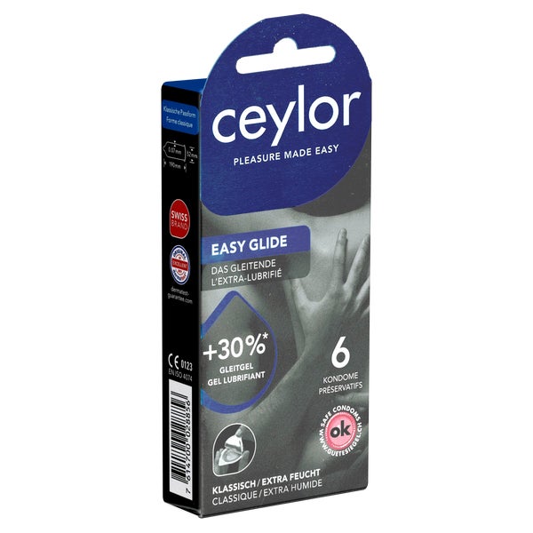 «Easy Glide» extra feuchte Kondome mit 30% mehr Gleitmittel (6 Kondome) 6 St