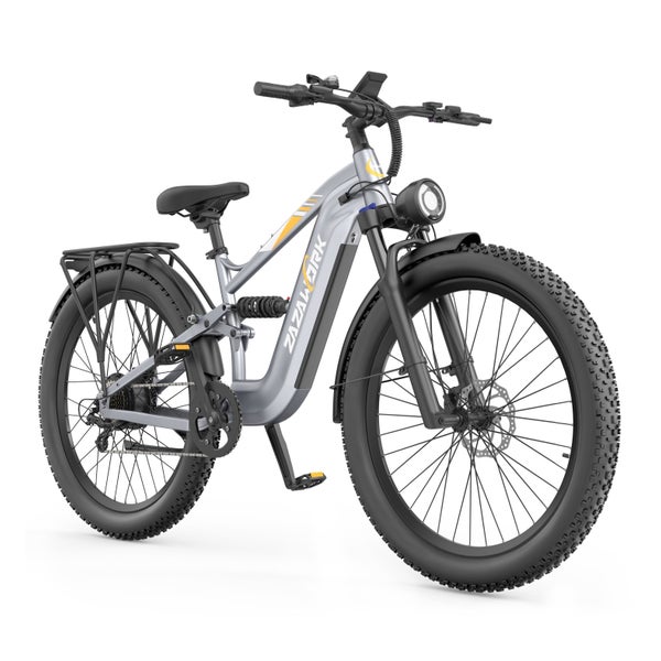 ZAZAWORK CF500 Elektro-Mountainbike, 48V 20Ah Akku,Silber 1 St