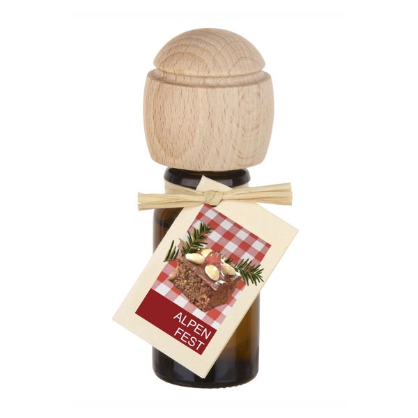 Traumduft Piccolino Alpenfest Duftöl – Handgefertigt, ätherische Öle, Buchenholzverschluss 10 ml