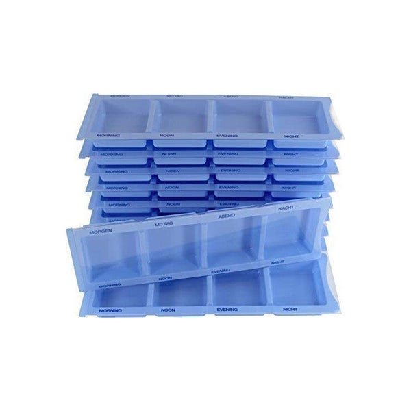 Medi-Inn Medikamentendispenser, für 1 Tag mit 4 Fächern, blau XL 3 St