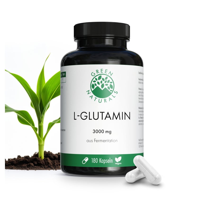 Green Naturals L-glutamin 3000 Mg Vegan Kapseln 180 St