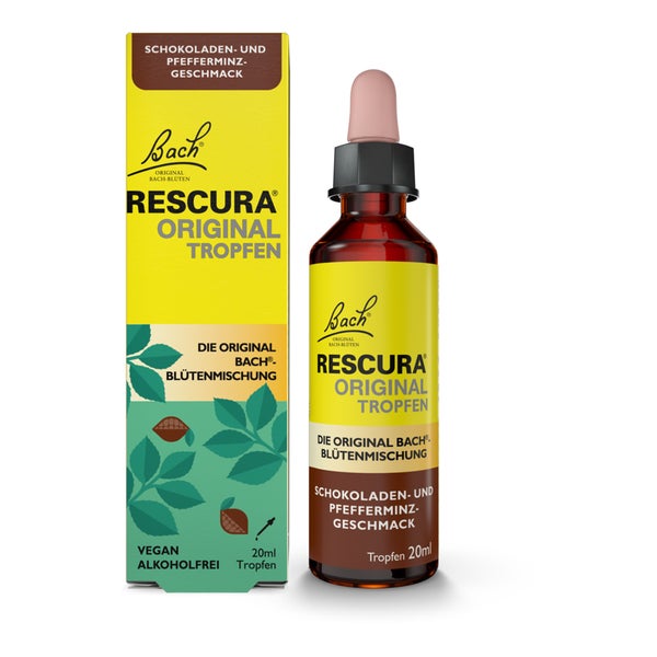 Bach RESCURA Schokolade-Pfefferminz Tropfen alkoholfrei 20 ml