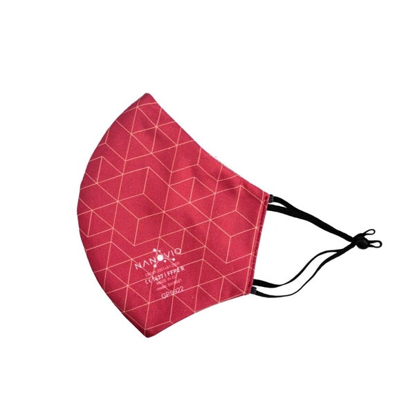 Nanovio FFP2 Maske wiederverwendbar - Red Mosaik 1 St