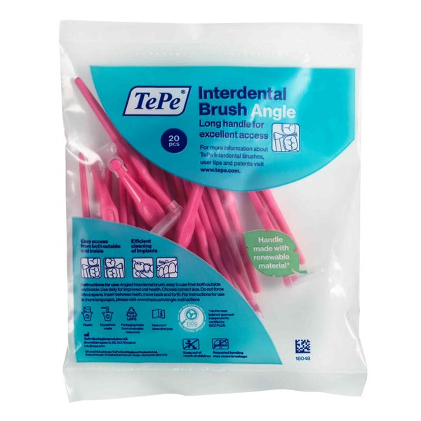 20-Pack TePe Angle Interdentalbürste Pink 0,4mm ISO 0 20 St