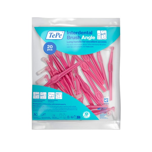 20-Pack TePe Angle Interdentalbürste Pink 0,4mm ISO 0 20 St